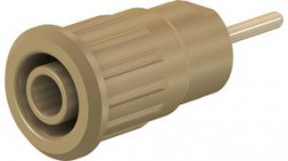 23.3130-27, Safety Socket _4mm Brown 24A 1kV Gold-Plated, Staubli (former Multi-Contact )