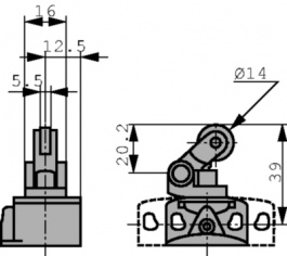 XCKP2121P16, Концевой выключатель; NO + NC; 10А; макс.240ВAC; макс.250ВDC, Telemecanique Sensors
