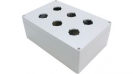 1554PB6, Watertight Pushbutton Enclosure, 30.5 mm, Polycarbonate, Hammond