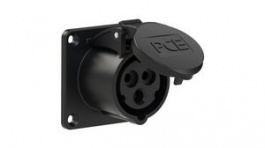 313-6XV, CEE Socket 3P 4mm² 16A IP54 230V Black, PC Electric