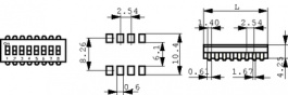 1-1825059-7, DIL-переключатели SMD 4P, TE connectivity