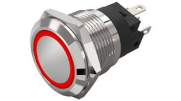 82-5551.2114, Illuminated Pushbutton 1CO, IP65/IP67, LED, Red, Maintained Function, EAO