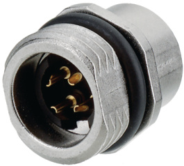 09 3442 578 05, Panel-mount socket, 713 series 5-pole M12, Binder