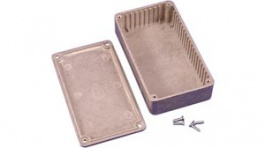 1590NFLBK, Diecast Enclosure With PCB Guides and Flanged Base, Aluminium, 66 x 121 x 40 mm,, Hammond