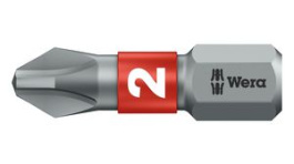 05056422001, Насадка; Phillips; PH2; Длина: 25мм; Монтаж: 1/4" (D6,3мм), Wera Tools