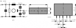 FN406-3-02, Фильтр: помехоподавляющий; однофазный; 250ВAC; Cx: 100нФ; Cy: 2,2нФ, Schaffner