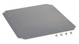 8120734, Mounting plate 350mm Galvanised Steel Grey, Fibox