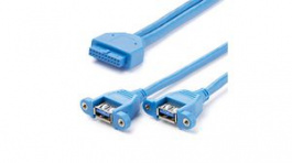 USB3SPNLAFHD, 2 Port Panel Mount USB 3.0 Cable, USB-A - IDC, 500mm, StarTech.com