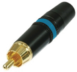 NYS373-6, Cinch cable plug black blue, Rean