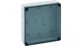 11201301, Plastic Enclosure Without Knockouts, 182 x 180 x 137 mm, Polystyrene, IP66, Grey, Spelsberg