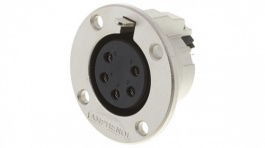 EP-5-13P, Speaker panel-mount female receptacle nickel-plated 5P, Amphenol