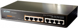 FSD-804PS, Switch 8x 10/100 (4x PoE) - Desktop 10" 19", Planet