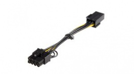 PCIEX68ADAP, Power Cable Adapter 153mm Black / Yellow, StarTech