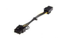 PCIEX68ADAP, Power Cable Adapter 153mm Black / Yellow, StarTech.com