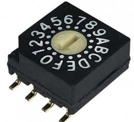 RND 210-00098, PCB coding switch HEX 4+1, RND Components