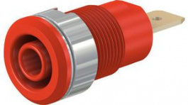23.3060-22, Safety Socket 4mm Red 32A 1kV Gold-Plated, Staubli (former Multi-Contact )