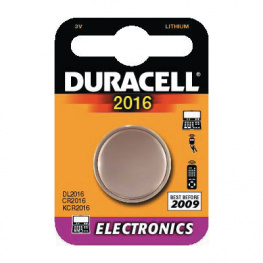 DL 2016, Батарея: литиевая; 3В; CR2016; O20x1,6мм; 80мАч, Duracell