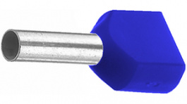 H2.5/19D ZH BL SV - 9004430000 [250 шт], Twin entry ferrule 2.5 mm2 blue 19 mm pack of 250 pieces, Weidmuller