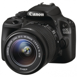 8576B022, SLR camera EOS 100D + EF-S 18-55 mm IS STM including FREE Canon EH25-L case blac, CANON