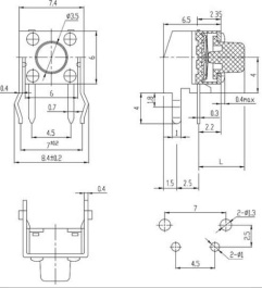 RND 210-00260, PCB Tactile Switch, 50 mA, 12 VDC, RND Components