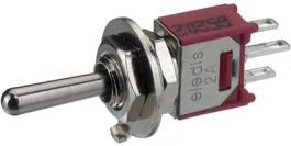 2A11-NF3STSE-S, Miniature Toggle Switch, On-On, Soldering Lugs, Eledis
