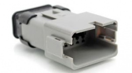 AT04-12PA-SRGRY, Crimp Housing, Plug, 2 Rows, 12 Poles ,Keying Option A, Grey, Amphenol