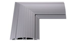 31.482, Floor Cable Conduit Corner-Connection Aluminium Grey 215mm, Dataflex