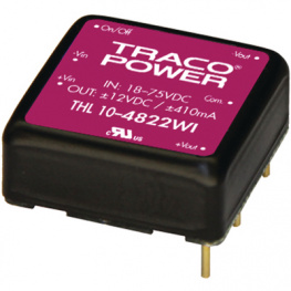 THL 10-2412WI, Преобразователь: DC/DC; 10Вт; Uвх:9?36В; 12ВDC; Iвых:830мА; 1"x1", Traco Power