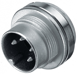 09 0327 00 07, Panel-mount plug, 680 series 7-pole poles 7 - 360deg. 5 a 250 vac/vdc, Binder