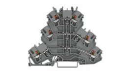 2202-3201, Terminal Block, L/L/L, Cage Clamp, 6 Poles, 500V, 22A, 1 ... 2.5mm², Grey, Wago
