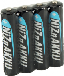 NIZN AAA 900MAH SHRINK PAC [4 шт], NiZn Rechargeable Battery 900 mAh 1.65 V;PU=4 ST, Ansmann