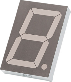 ELS2326SURWA/S530-A3, 7-segment LED-display red 57 mm THT, Everlight