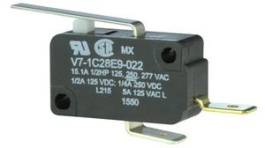 V7-1C28E9-022, Basic / Snap Action Switches V-BASIC SW SPNO 22A 250Vac PinPlung ACTR, Honeywell