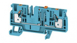 2429880000, Test Disconnect Terminal Block, Push-In, 2 Poles, 24A, 4mm2, Blue, Weidmuller