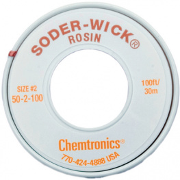 SW50-2-100, Desoldering braids 1.5 mm, Chemtronics