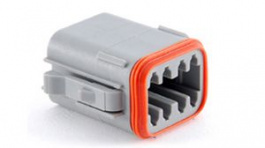 AT06-08SA-RD01, Crimp Housing, Receptacle, 2 Rows, 8 Poles ,Keying Option A, Grey, Amphenol