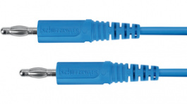 MFK 09 / 1 / 100 / BL, Test lead diam. 4 mm Blue 100 cm 1 mm2 CAT I, Schutzinger
