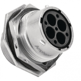 RT0716-4SNH, Jam nut receptacle 4P, Amphenol