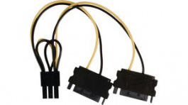 CCGP74205VA015, Internal Power Cable 2x SATA 15-Pin Male - PCI Express Female 150mm Multicolour, Nedis (HQ)