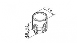 AT4169DB, Indicator Cap 4.5 mm 7.4 mm, NKK Switches (NIKKAI, Nihon)