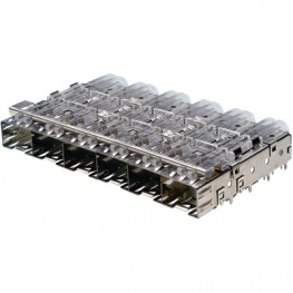 1658939-1, SFP cage 1x6, lightpipesP, TE Connectivity