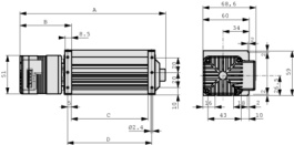 QL4/0030-2212, Cross-flow blower DC 24 VDCMotorleft, Ebmpapst