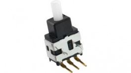 465031772505, Pushbutton Switch 1CO ON-ON Black / White, WURTH Elektronik