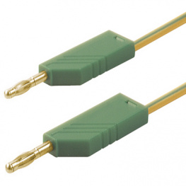 MLN 100/2.5 AU GELB/GRUN / YEL, Test lead diam. 4 mm Yellow / Green 100 cm 2.5 mm2 CAT I, SKS Kontakttechnik