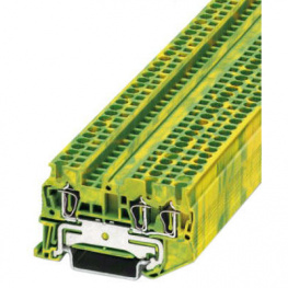 3031267, ST 2,5-TWIN-PE feed-through terminal block, 0.08...2.5 mm2 400 vac 20 a green-ye, Phoenix Contact