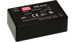 IRM-45-15, PCB Mount Converters 45 W 15 VDC, MEAN WELL