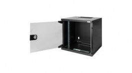 DN-10-06U-B, 10" Wall Mount Metal Enclosure 300x312x330mm Sheet Steel Black IP20, DIGITUS