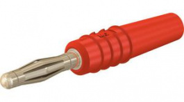 22.2618-22, In-Line Banana Plug 2mm Red 10A 60V Gold-Plated, Staubli (former Multi-Contact )