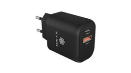 IB-PS102-PD, USB Wall Charger, 20W, Type C (CEE 7/16) - USB A Socket/USB C Socket, ICY BOX