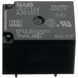 JS1-24V-F, PCB power relay 24 VDC 360 mW, Panasonic